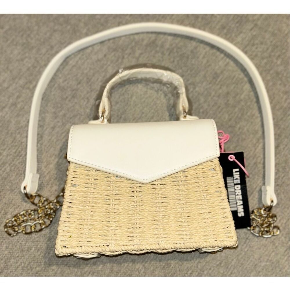 Like Dreams Heather Woven Straw Crossbody Bag